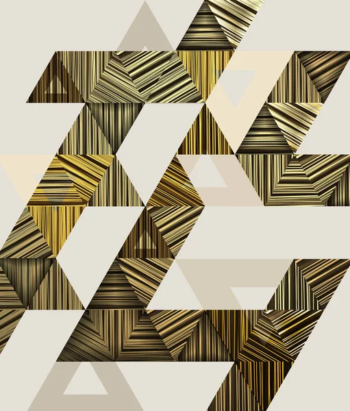 Abstracte compositie met bruine driehoeken. — Stockvector