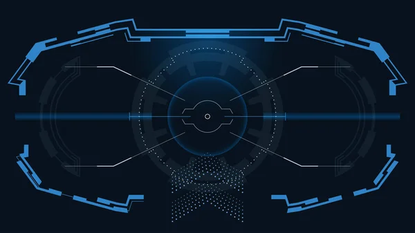 Futurisztikus Hud Interfész Koncepció Gui Vezérlőpanel Tervezés Vektorillusztráció — Stock Vector