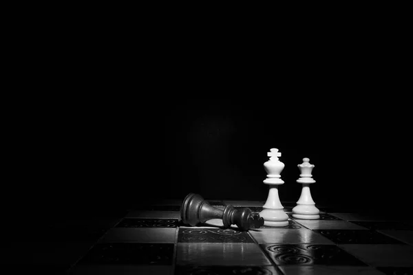 Schach Auf Einem Schachbrett Fotografiert — Stockfoto