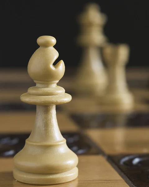 Schach Auf Einem Schachbrett Fotografiert — Stockfoto