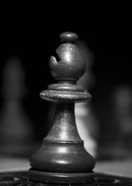 Satranç tahtasında fotoğraflanmış.