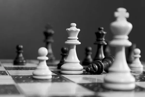 Chess Photographed Chessboard — Stock Photo, Image