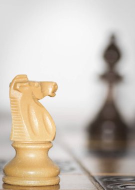 Satranç tahtasında fotoğraflanmış.