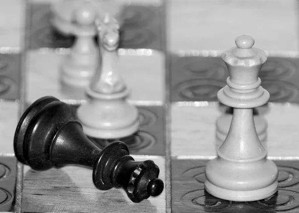 Chess Photographed Chessboard — Stock Photo, Image