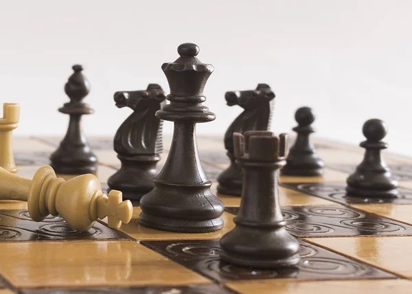 Chess Photographed Chessboard — Stock Photo, Image