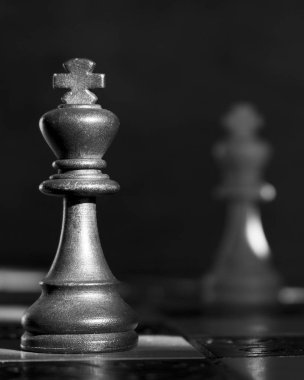 Satranç tahtasında fotoğraflanmış.