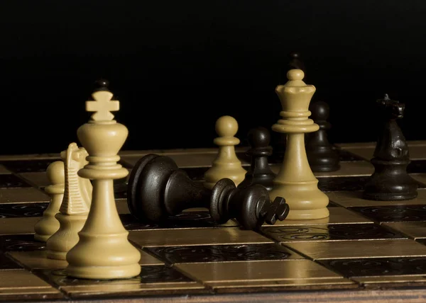 Chess Photographed Chessboard — Stock Photo, Image