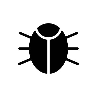 Virüs ana hatları simgesi izole edildi. Mobil konsept ve web tasarımı için sembol, logo illüstrasyonu.