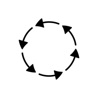 Geri dönüşüm ana simgesi izole edildi. Mobil konsept ve web tasarımı için sembol, logo illüstrasyonu.