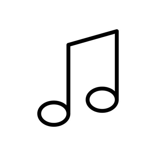 Εικονίδιο περιγράμματος μουσικών σημειώσεων. Σύμβολο, λογότυπο εικονογράφηση για την κινητή έννοια και web design. — Διανυσματικό Αρχείο