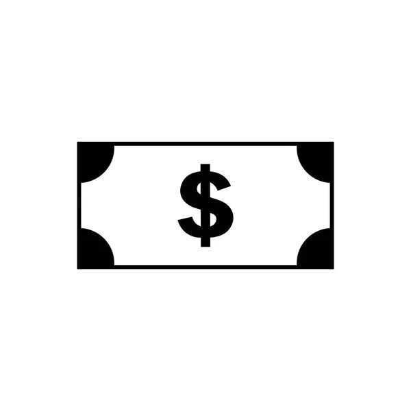 Icône de contour de billet de banque dollar isolé. Symbole, illustration de logo pour concept mobile et web design. — Image vectorielle