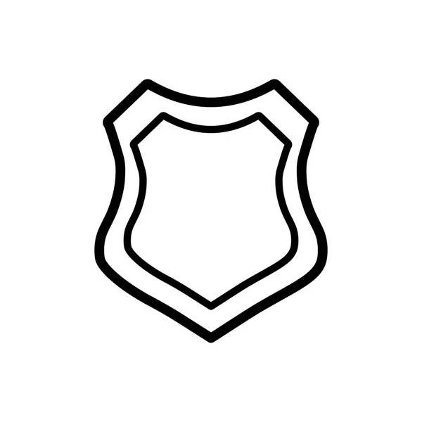 Shield Outline-Symbol. Symbol, Logoabbildung für mobiles Konzept und Webdesign. — Stockvektor