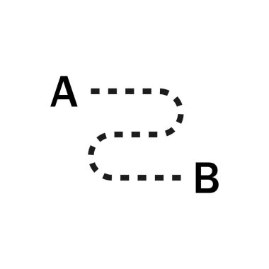 Bir B hatları simgesi göster. Mobil konsept ve web tasarımı için sembol, logo illüstrasyonu.