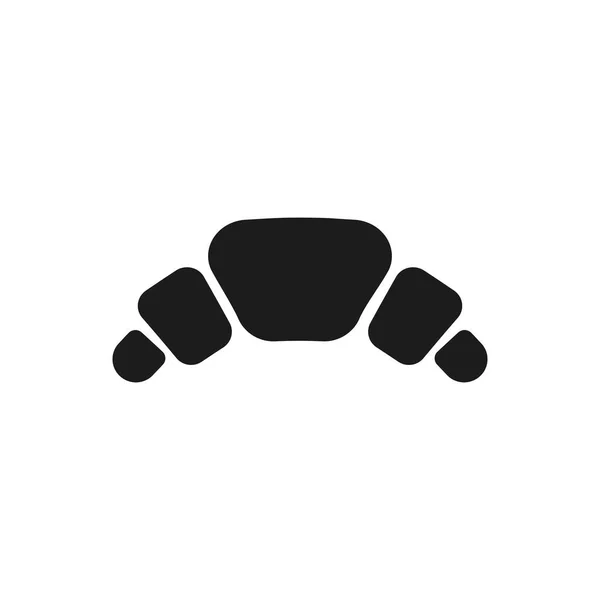 Ikona zarysu rogalika. Symbol, ilustracja logo dla koncepcji mobilnej i projektowania stron internetowych. — Wektor stockowy