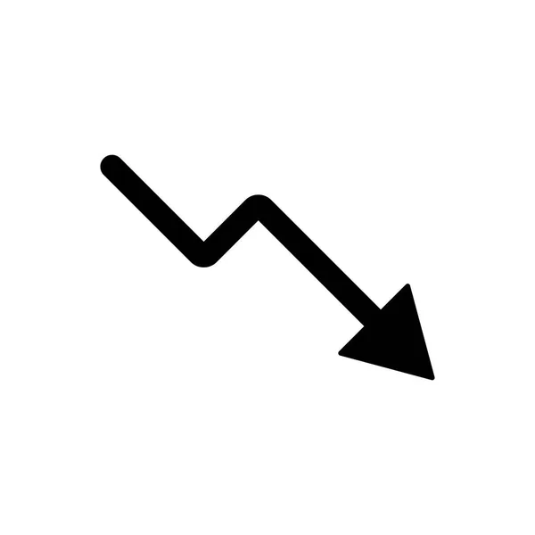 Значок со стрелкой вниз. Символ, иллюстрация логотипа для мобильной концепции и веб-дизайна. — стоковый вектор