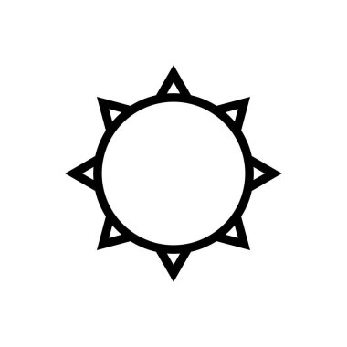 Güneş çizgisi simgesi. Mobil konsept ve web tasarımı için sembol, logo illüstrasyonu.