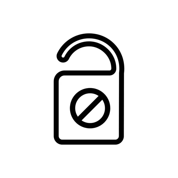 Ajtógomb körvonalazó ikon. Szimbólum, logó illusztráció a mobil koncepció és a web design. — Stock Vector