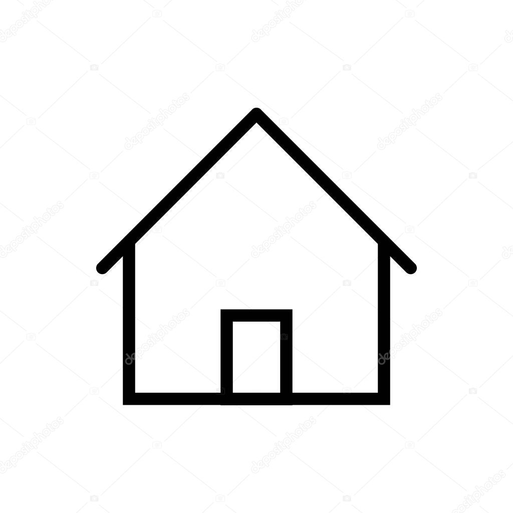 Home outline icon. Bookmark simple line vector icon. Symbol, logo illustration. Pixel perfect vector graphics. Linear style sign for mobile concept and web design.