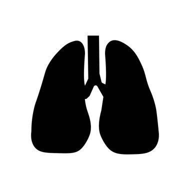 Akciğerler ana hatları simgesi. Mobil konsept ve web tasarımı için sembol, logo illüstrasyonu.