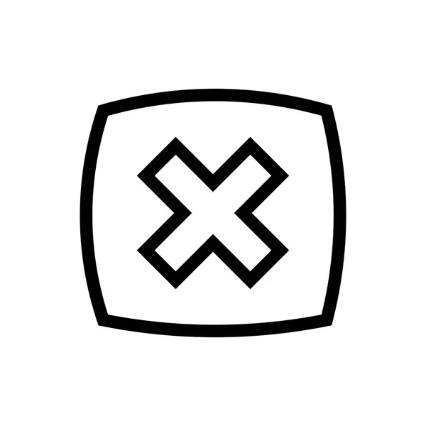 Ícone de contorno de marca X. Símbolo, ilustração do logotipo para o conceito móvel e web design. — Vetor de Stock