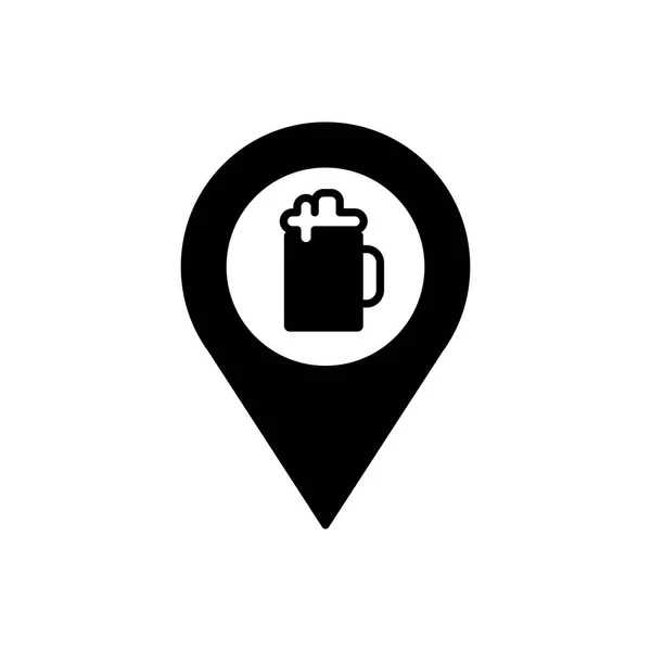 Bira noktası taslak simgesi. Mobil konsept ve web tasarımı için sembol, logo illüstrasyonu.