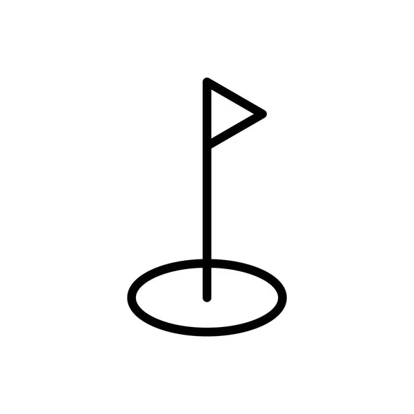 Icône de contour de golf. Symbole, illustration de logo pour concept mobile et web design. — Image vectorielle