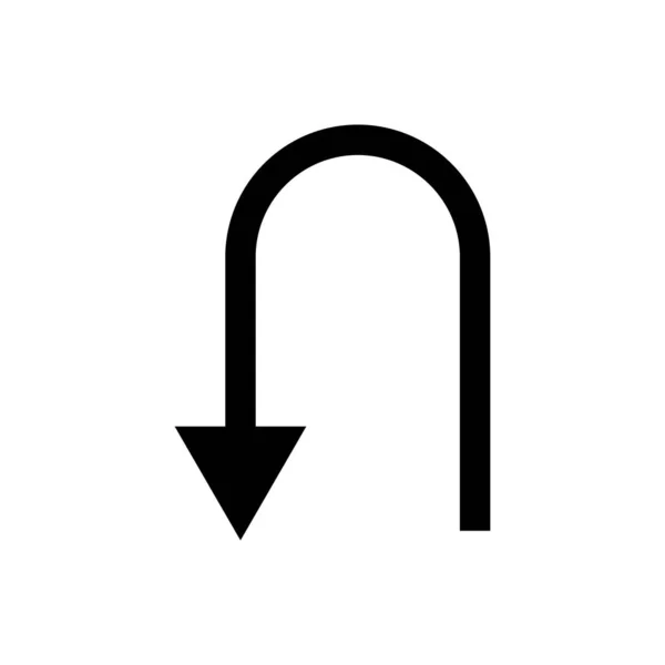 U turn outline icon. Symbol, logo illustration for mobile concept and web design. — Stock Vector