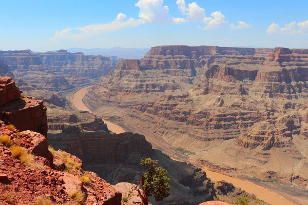 Kilátás a déli és északi peremén része Grand Canyon USA — Stock Fotó