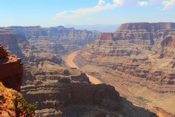 Kilátás a déli és északi peremén része Grand Canyon USA — Stock Fotó