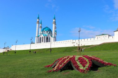 Kazan Kremlin 'deki Qolsharif Camii, Tataristan Cumhuriyeti, Rusya