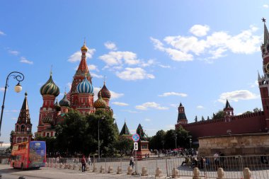 Moskova 'daki Kızıl Meydan' daki Aziz Basil Katedrali