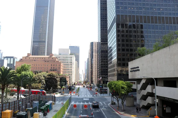Los Angeles Kalifornien USA Stadtbild der Innenstadt zwischen Wolkenkratzern — Stockfoto