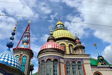 Kazan Tataristan Rusya 'daki Tüm Dinlerin Renkli Tapınağı