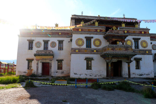 Buddhist Temple at Karakorum Monastery Mongolia.