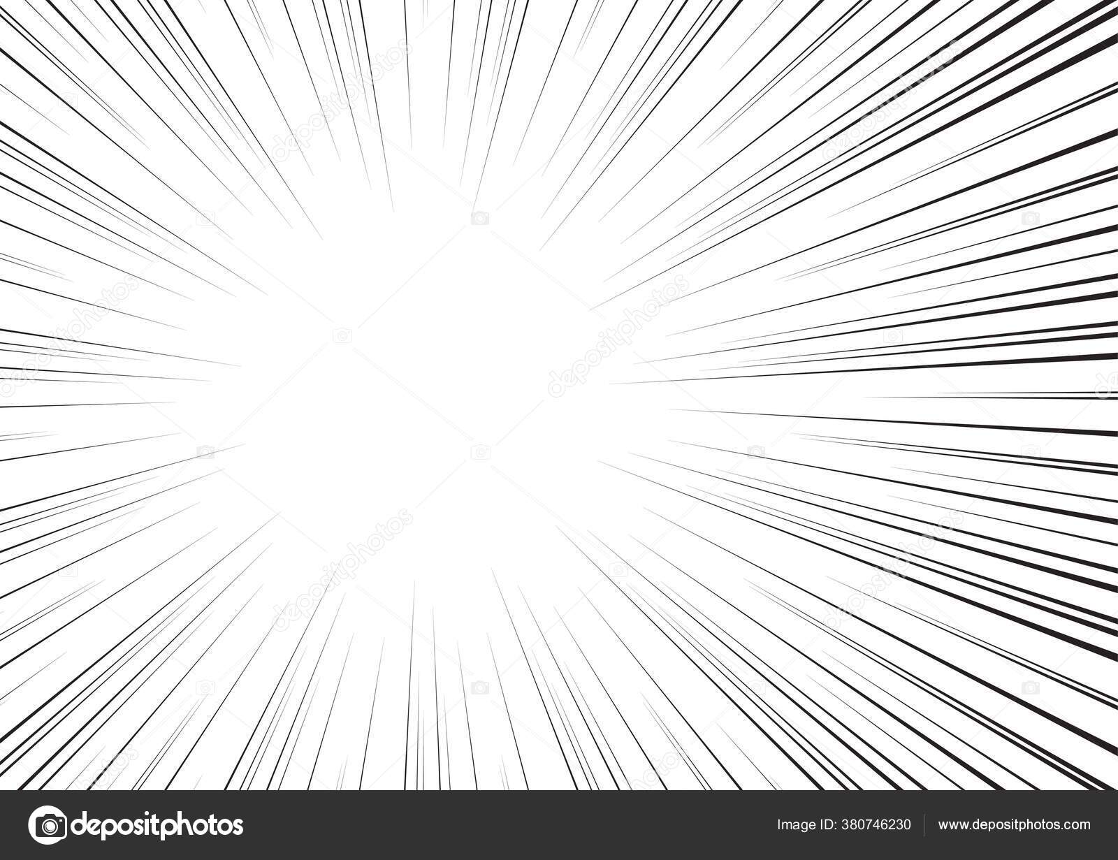 Radial Line Drawing. Action, Speed Lines, Stripes Stock Vector