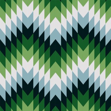 Geometrik Dikişsiz renkli zikzak desen soğuk renklerde