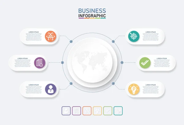 Περίληψη Optionstemplate Infographics Business Workflow Διάγραμμα Έννοιες Για Την Παρουσίαση — Διανυσματικό Αρχείο