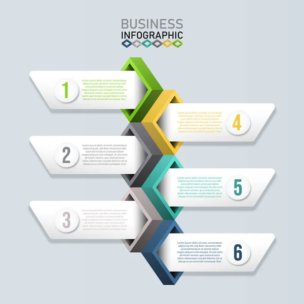Εικονογράφηση Διάνυσμα Infographic Πρότυπο Χαρτί Επιχειρηματική Ιδέα Για Την Παρουσίαση — Διανυσματικό Αρχείο