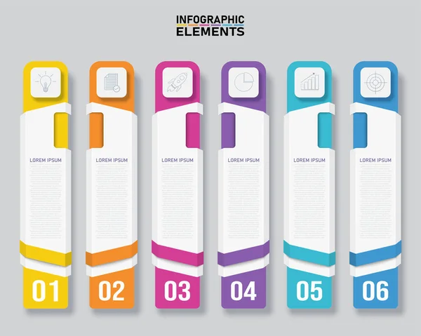 Diseño Colorido Número Limpio Opciones Banners Plantilla Gráfico Diseño Del — Vector de stock