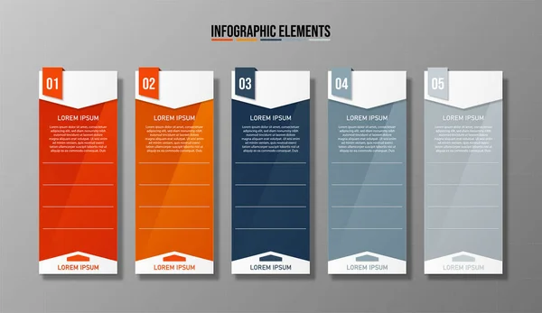 Diseño Colorido Número Limpio Opciones Banners Plantilla Diseño Gráfico Sitio — Vector de stock