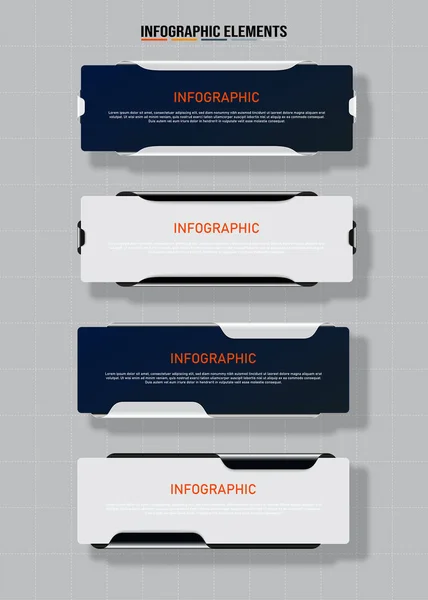 Plantilla Colorida Los Elementos Infografía Concepto Del Negocio Con Opciones — Vector de stock