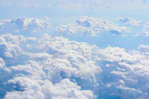 Paysage Ciel Nuages Blancs Dans Ciel Bleu Vue Haut — Photo