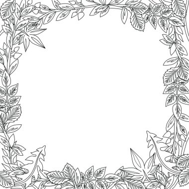 boyama kitabı çerçevesi doğrusal siyah ve beyaz bırakır