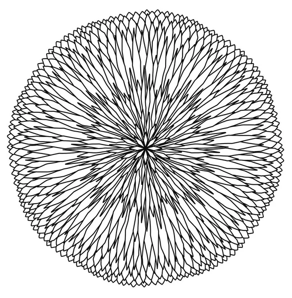 Mandala yuvarlak dantel desenli boyama sayfası siyah beyaz sanat terapisi psikolojiyi gevşetin