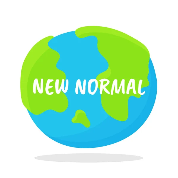 New Normal Nová Změna Světa Krizi Virem Korony — Stockový vektor