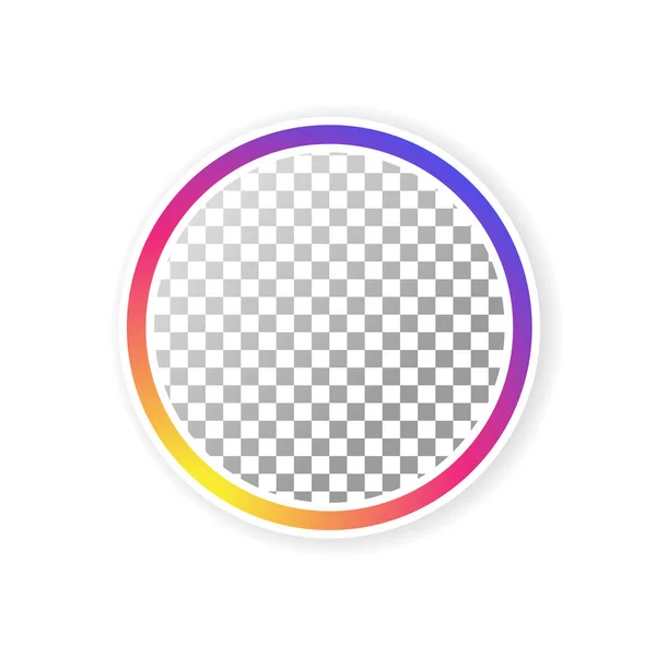 Gradient Circle Profile Frame Live Streaming Social Media — 스톡 벡터