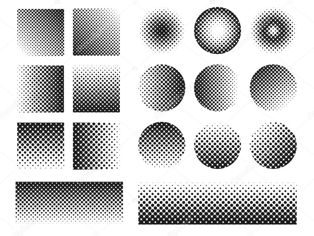 Circle Halftone Point Element. halftone gradient vector. isolate on white background.