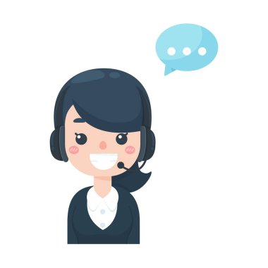 Kibar giyinmiş vektör karikatür ekibi çağrı merkezi müşteri sorunları için telefonda bekliyor..
