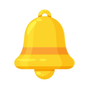 Haber çanı simgesi. Altın alarm zili, yaklaşan programa alarm vermek için çalkalanıyor..