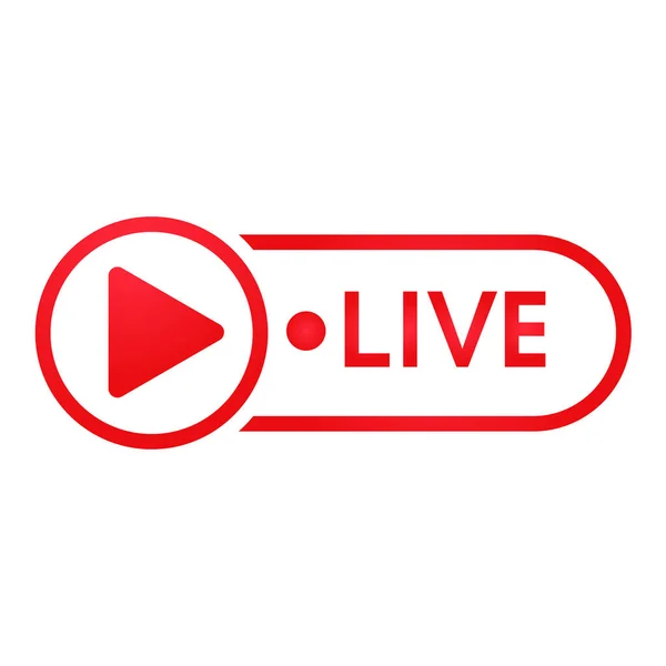 Simbolo Streaming Live Icona Trasmissione Online Concetto Streaming Live Vendita — Vettoriale Stock